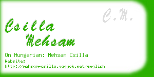 csilla mehsam business card